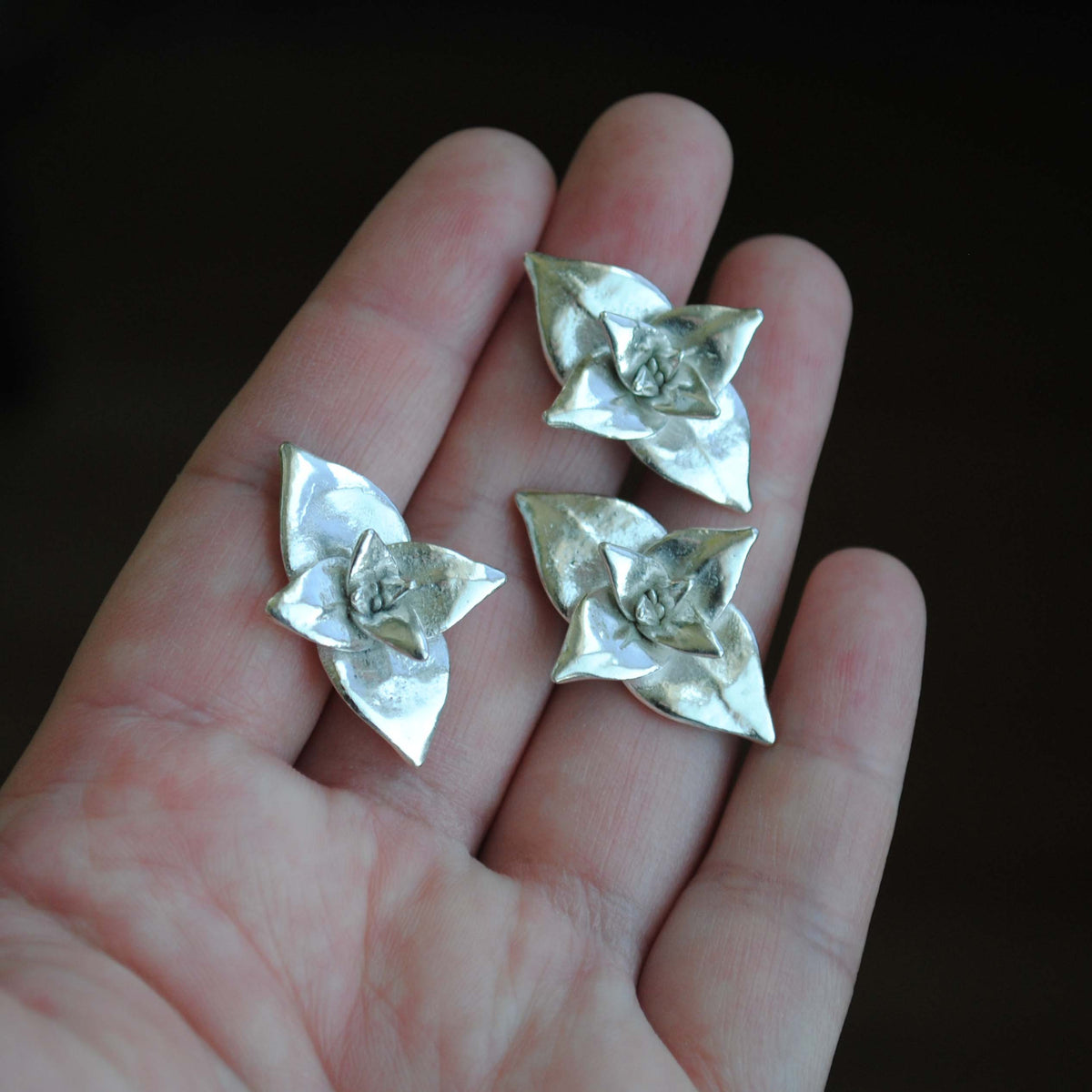 Sterling silver succulent castings