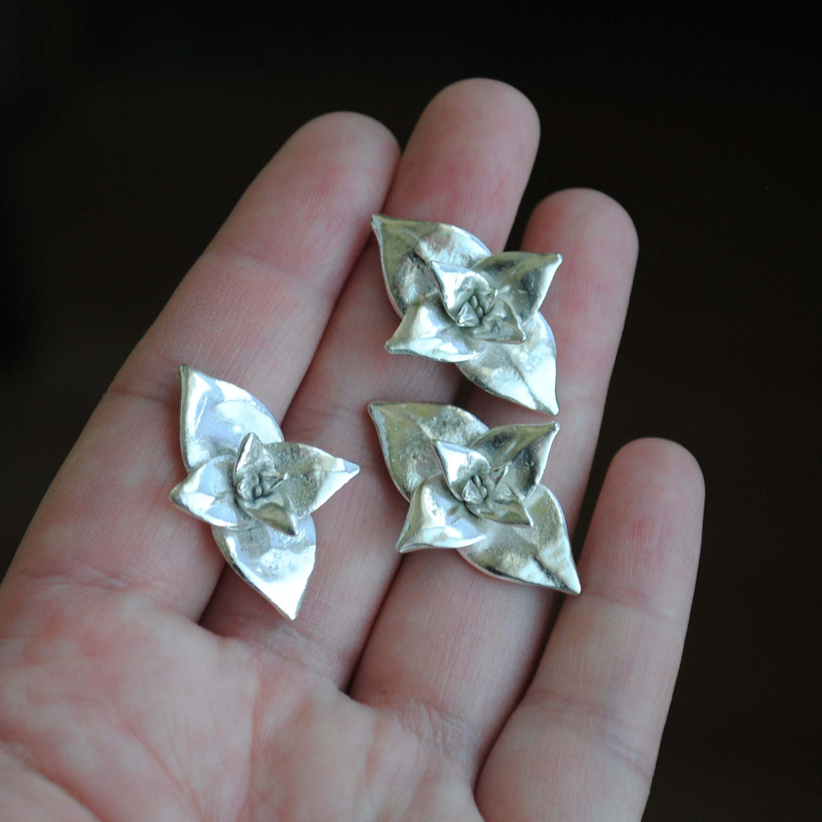 Sterling silver succulent castings