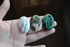 Ocean Jasper 35x25mm oval cabochons (Lot A)