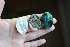 Ocean Jasper 35x25mm oval cabochons (Lot A)