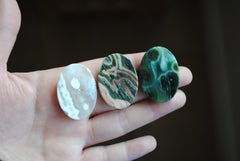 Ocean Jasper 35x25mm oval cabochons (Lot A)