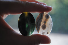 Ocean Jasper 35x25mm oval cabochons (Lot A)
