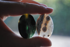 Ocean Jasper 35x25mm oval cabochons (Lot A)