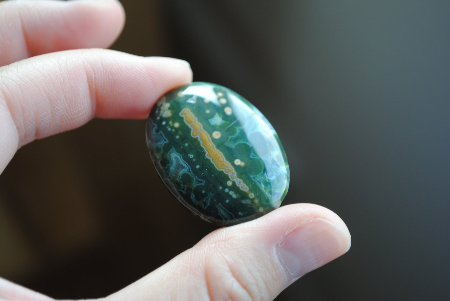 Ocean Jasper 35x25mm oval cabochons (Lot C)