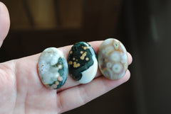 Ocean Jasper 35x25mm oval cabochons (Lot D)