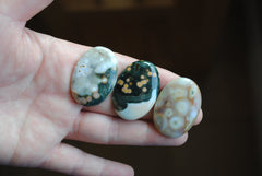 Ocean Jasper 35x25mm oval cabochons (Lot D)