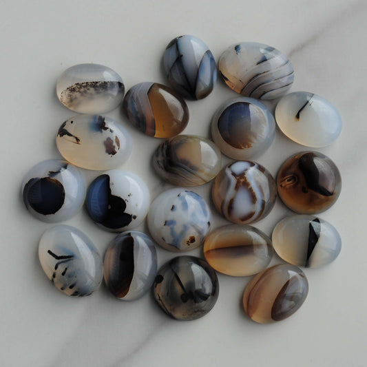 Dendrite agate cabochons (lot G)