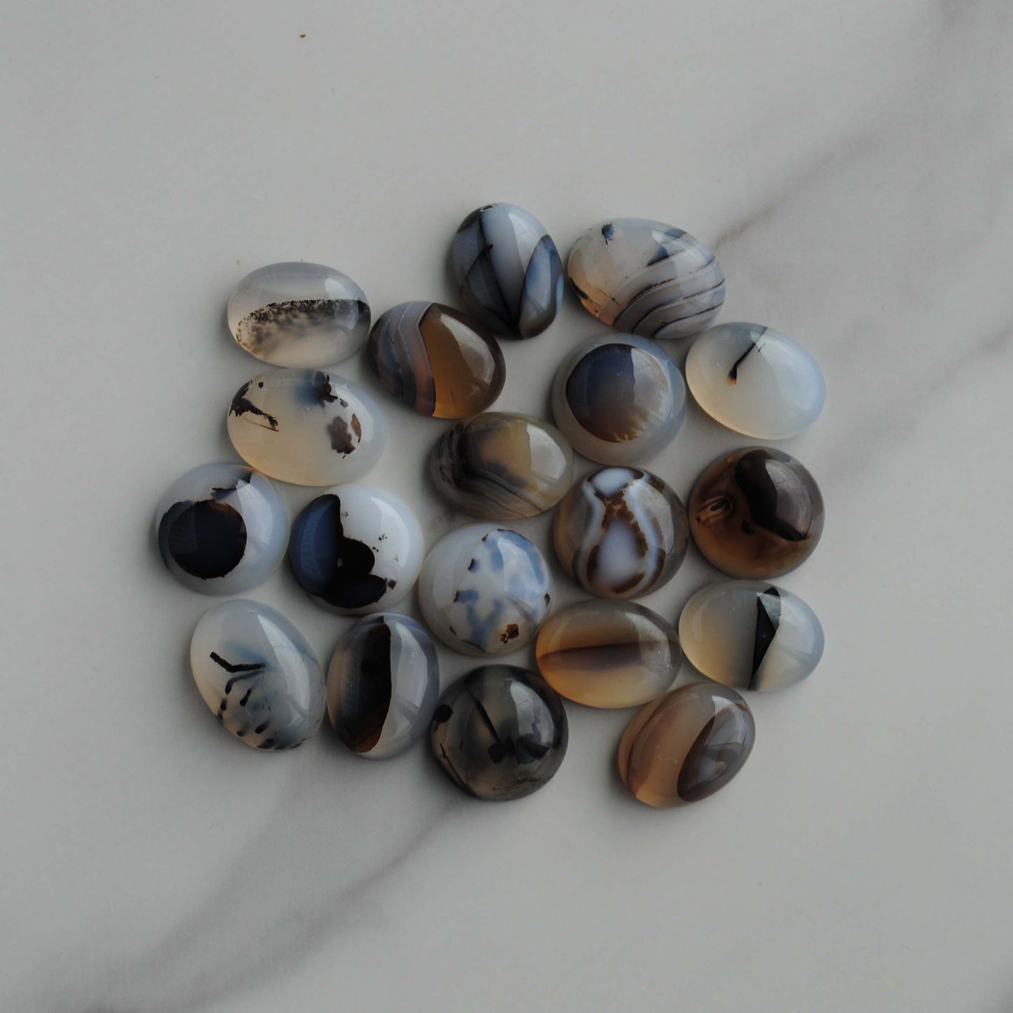 Dendrite agate cabochons (lot G)