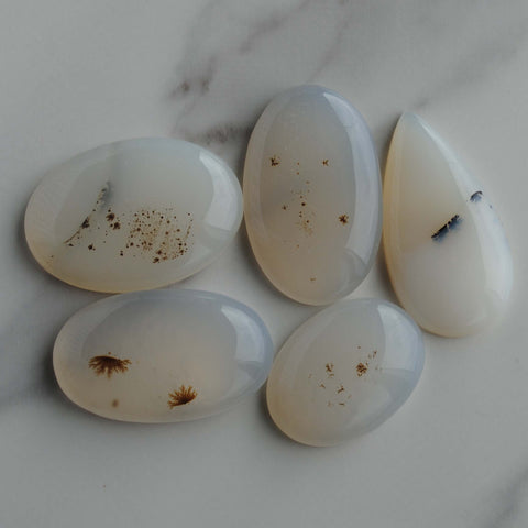Dendritic agate cabochons (Lot D)