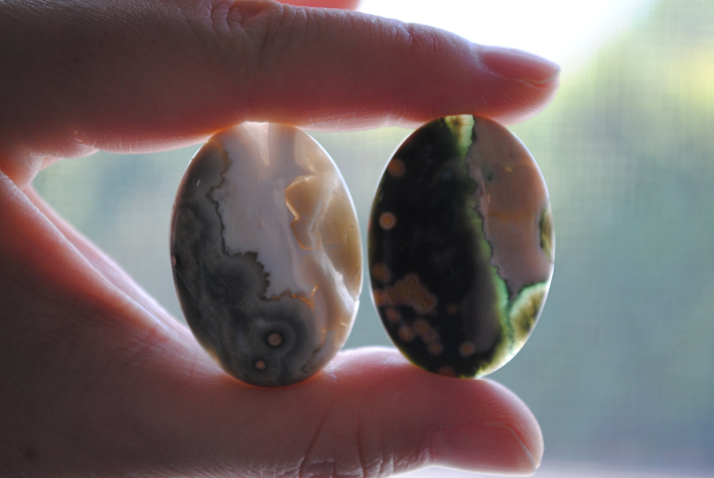 Ocean Jasper 35x25mm oval cabochons (Lot F)