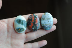 Ocean Jasper 35x25mm oval cabochons (Lot G)