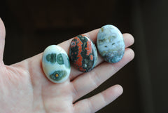 Ocean Jasper 35x25mm oval cabochons (Lot G)