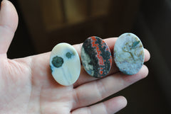 Ocean Jasper 35x25mm oval cabochons (Lot G)