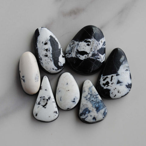 White Buffalo cabochons (lot C)