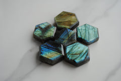Labradorite hexagons (lot A)