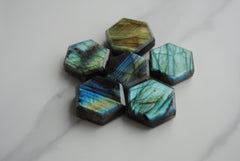 Labradorite hexagons (lot A)