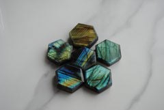 Labradorite hexagons (lot A)