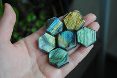 Labradorite hexagons (lot A)