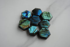 Labradorite hexagons (lot B)