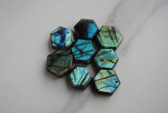 Labradorite hexagons (lot B)