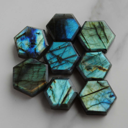 Labradorite hexagons (lot B)