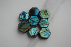 Labradorite hexagons (lot B)