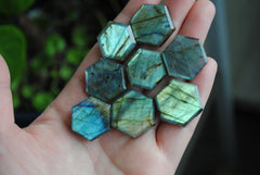 Labradorite hexagons (lot B)
