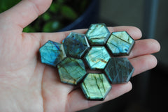 Labradorite hexagons (lot B)