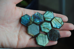 Labradorite hexagons (lot B)