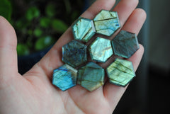 Labradorite hexagons (lot B)