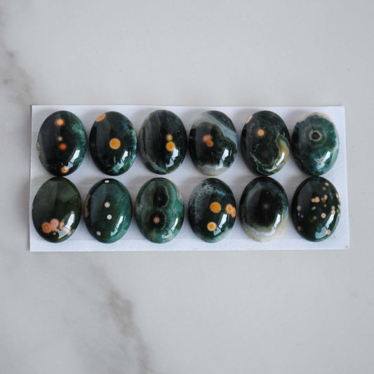 Ocean Jasper 18x13mm oval cabochons