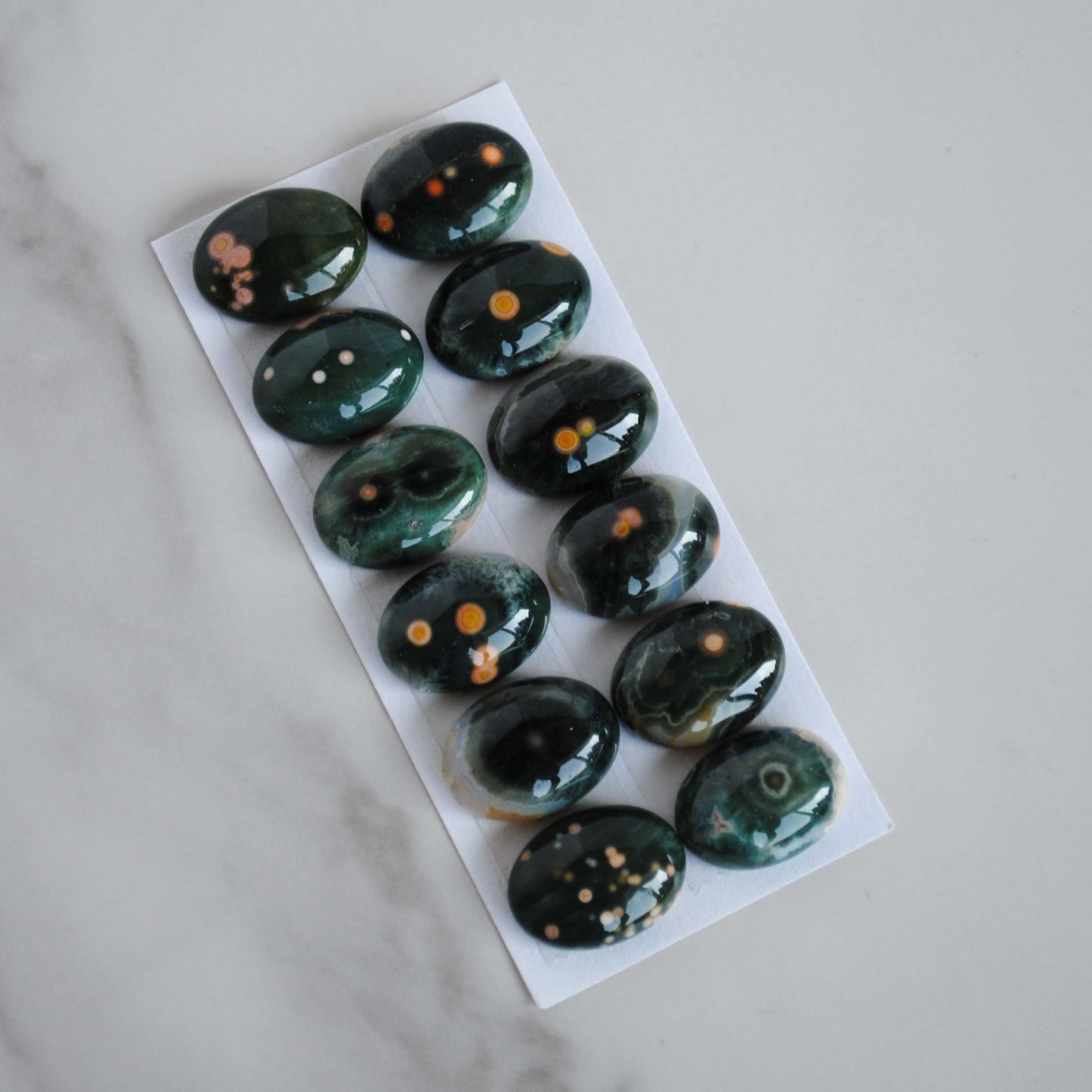 Ocean Jasper 18x13mm oval cabochons