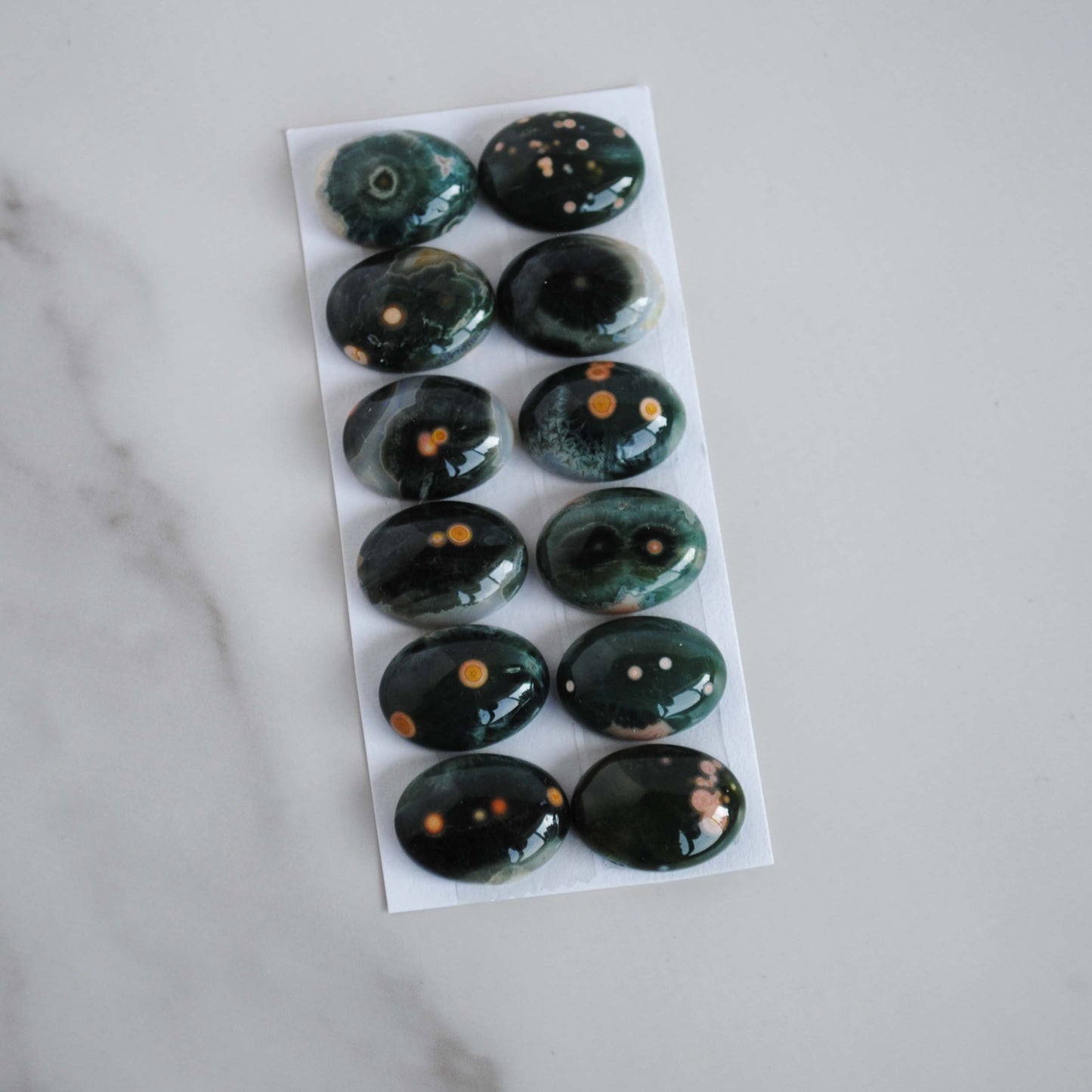 Ocean Jasper 18x13mm oval cabochons