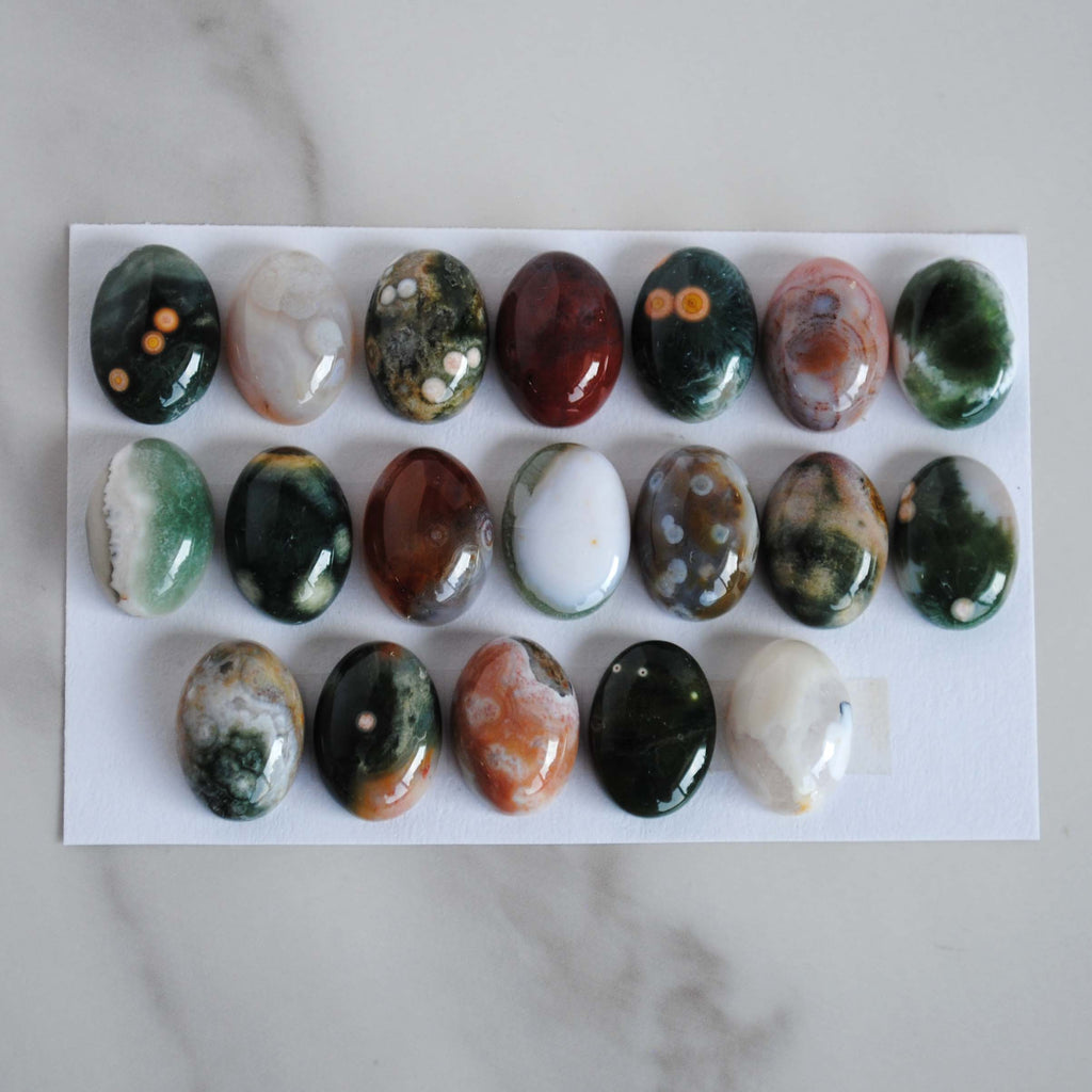 Ocean Jasper 10x14mm oval cabochons