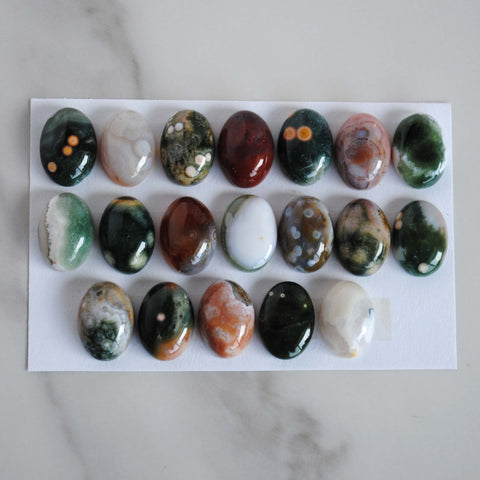 Ocean Jasper 10x14mm oval cabochons