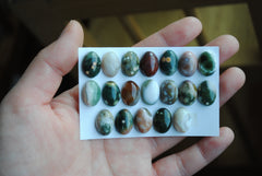 Ocean Jasper 10x14mm oval cabochons