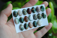 Ocean Jasper 10x14mm oval cabochons