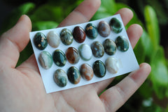 Ocean Jasper 10x14mm oval cabochons
