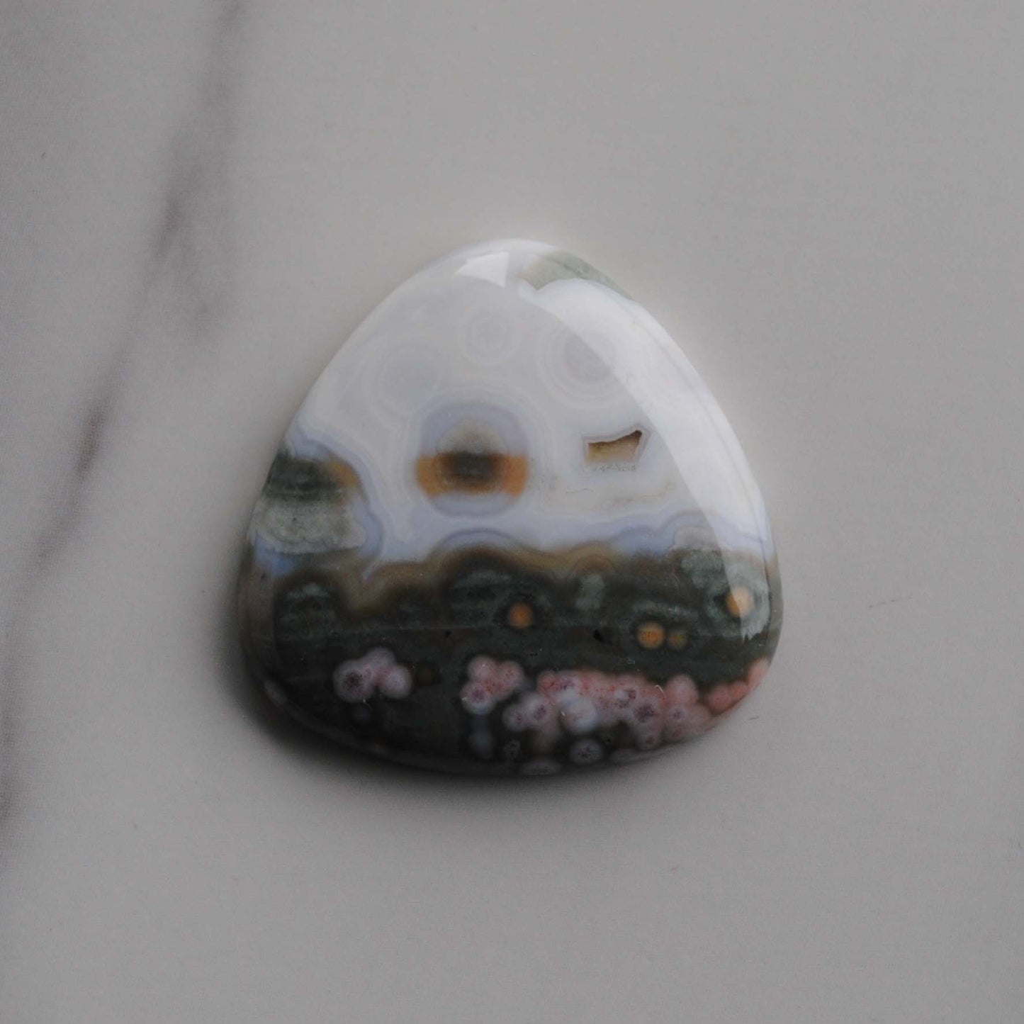 30mm trillion Ocean Jasper cabochon