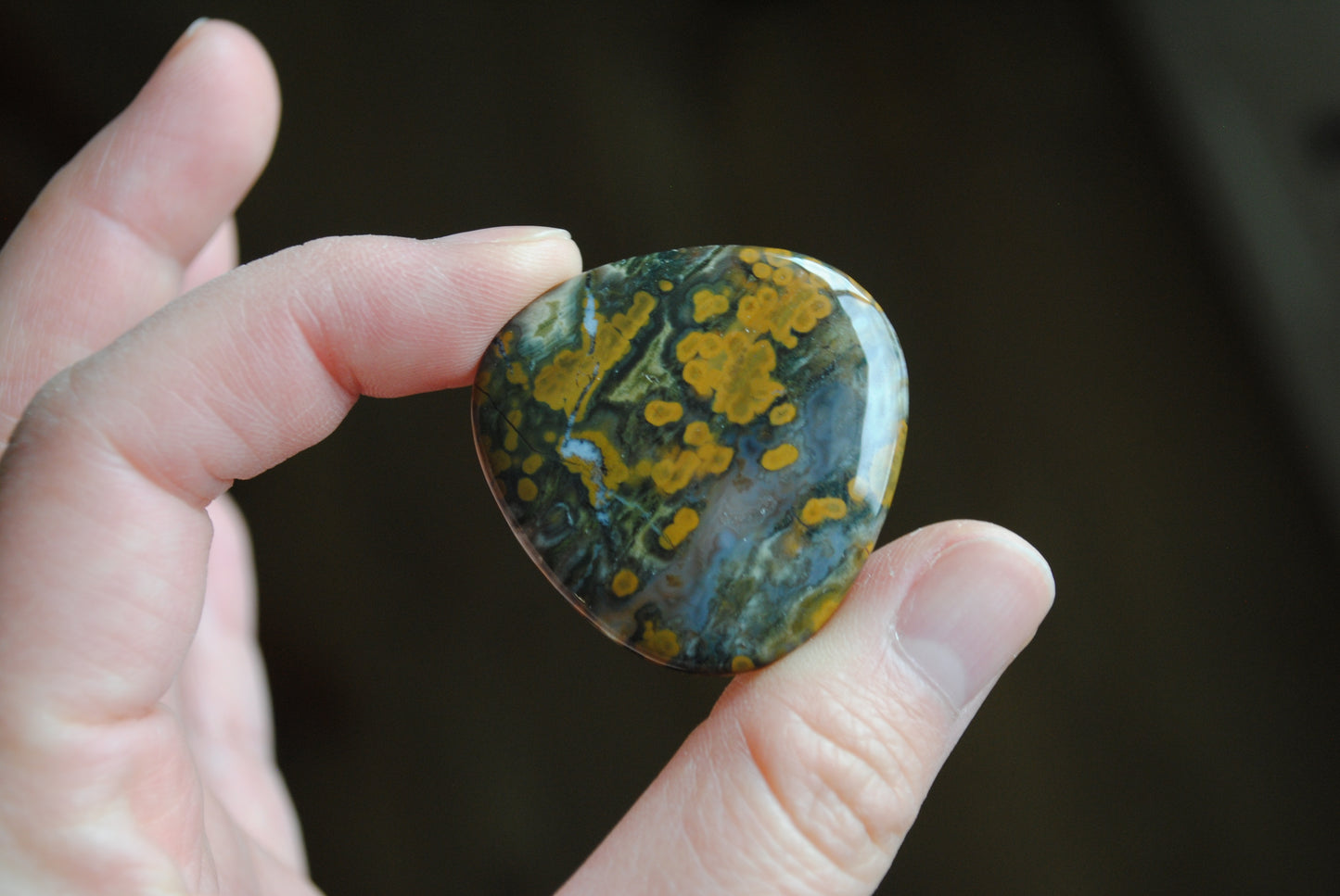 35mm trillion Ocean Jasper cabochon