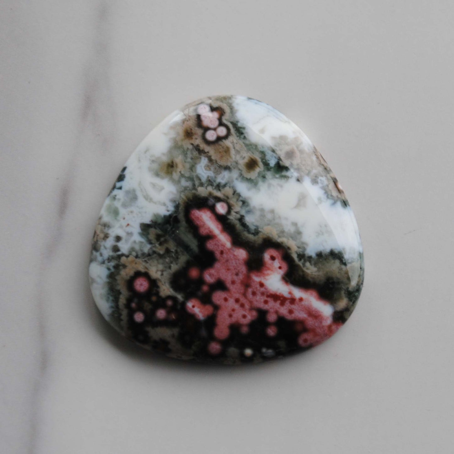 35mm trillion Ocean Jasper cabochon