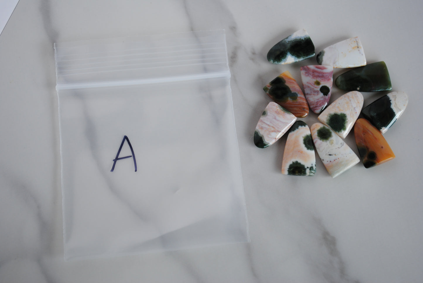 Ocean Jasper puff/tongue stones (Lot A)