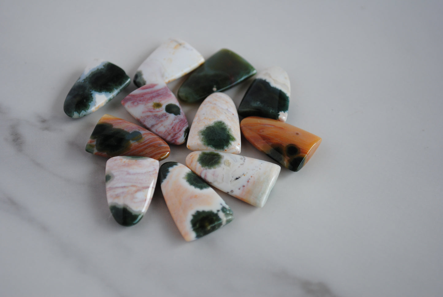 Ocean Jasper puff/tongue stones (Lot A)