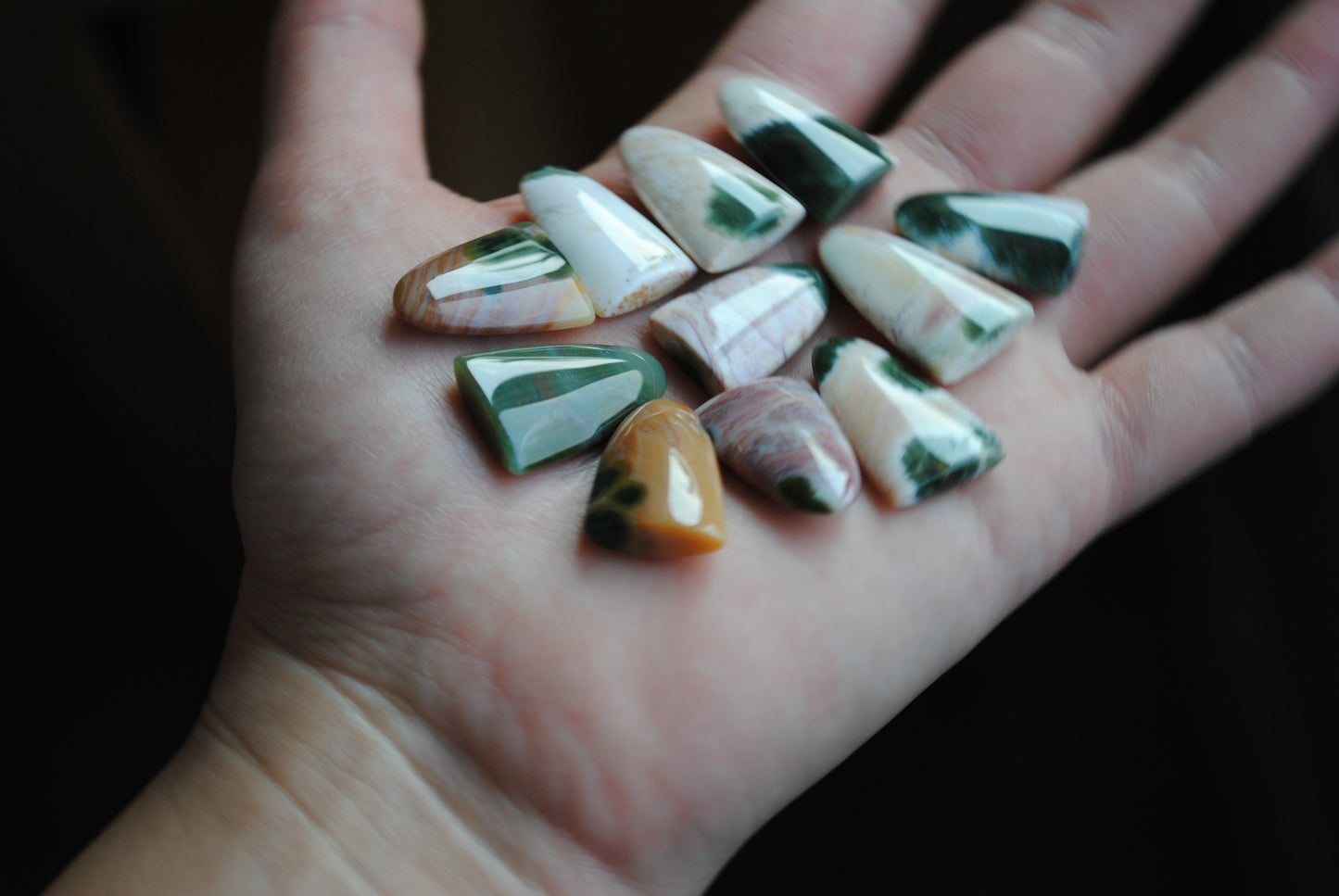 Ocean Jasper puff/tongue stones (Lot A)