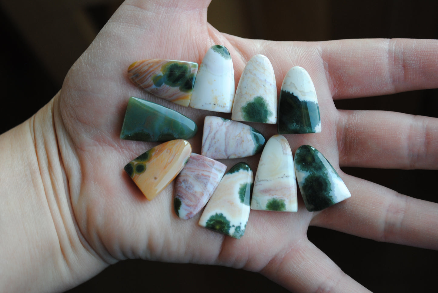 Ocean Jasper puff/tongue stones (Lot A)