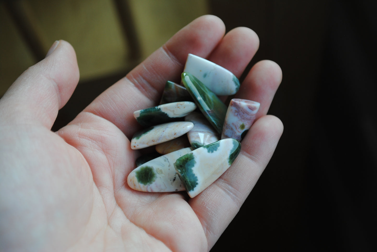 Ocean Jasper puff/tongue stones (Lot A)