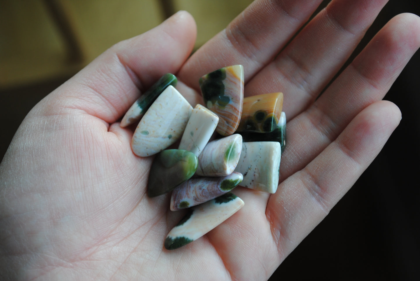 Ocean Jasper puff/tongue stones (Lot A)
