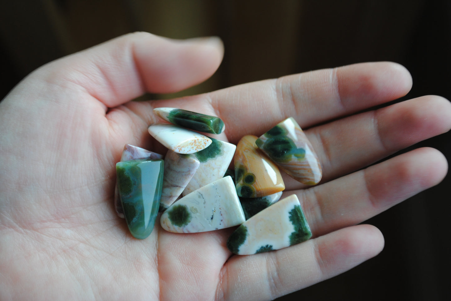 Ocean Jasper puff/tongue stones (Lot A)