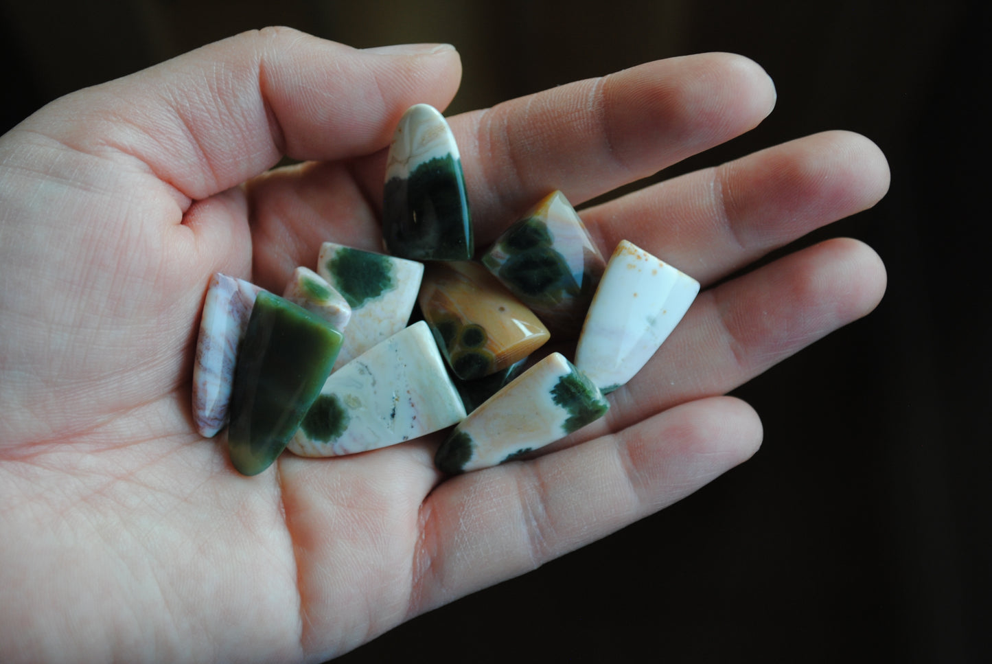 Ocean Jasper puff/tongue stones (Lot A)