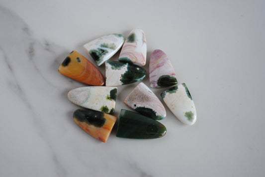 Ocean Jasper puff/tongue stones (Lot B)